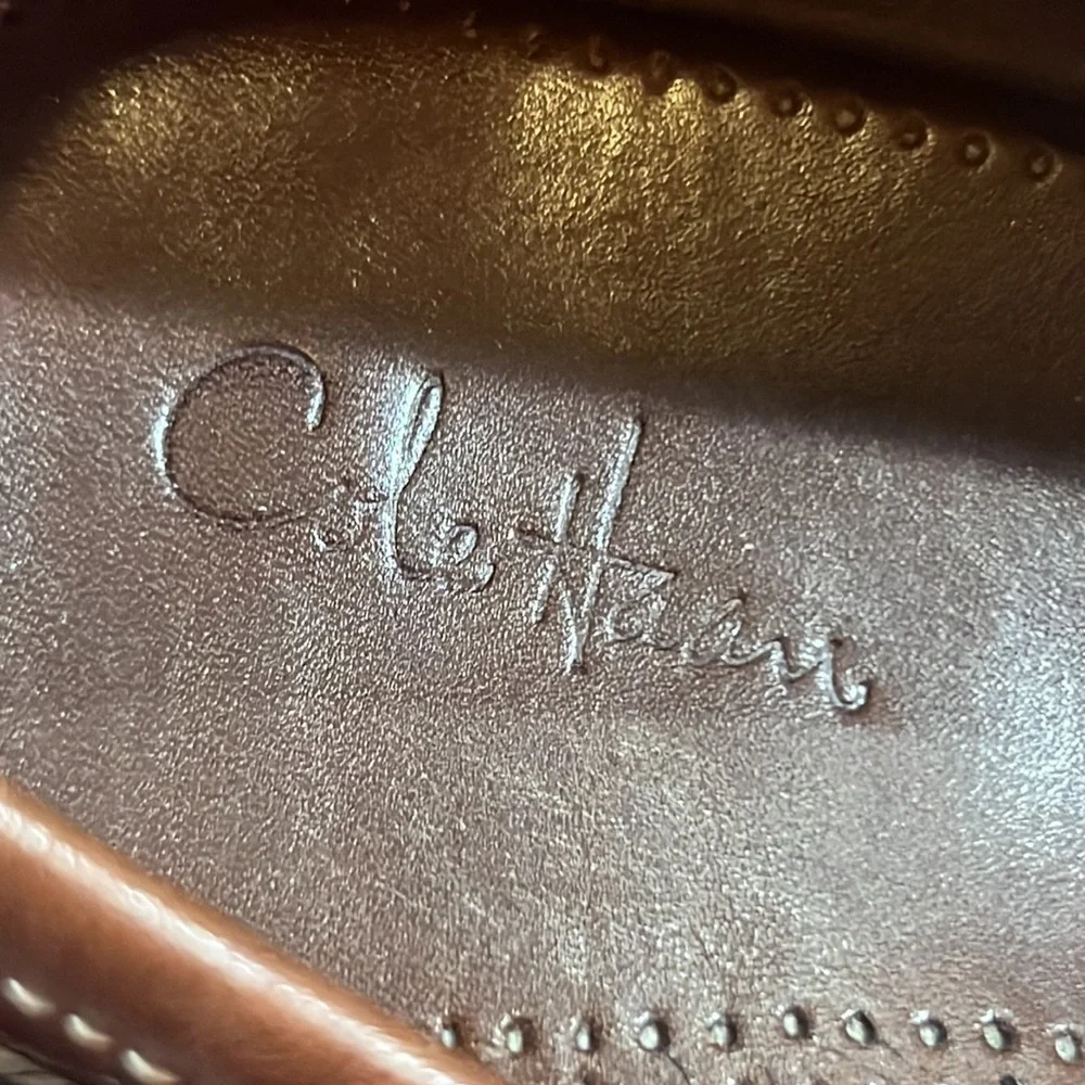 Cole Haan mens brown dress shoes 8.5 penny loafers slip-on 👞 business work shoe - Picture 11 of 14